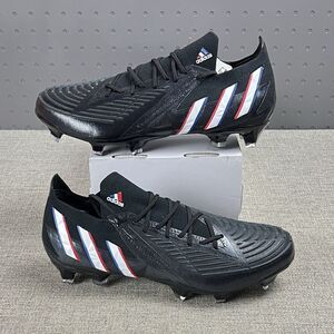 Adidas Predator Edge.1 FG Soccer Cleats Black Blue HO2935 Men's 7.5 / Womens 8.5